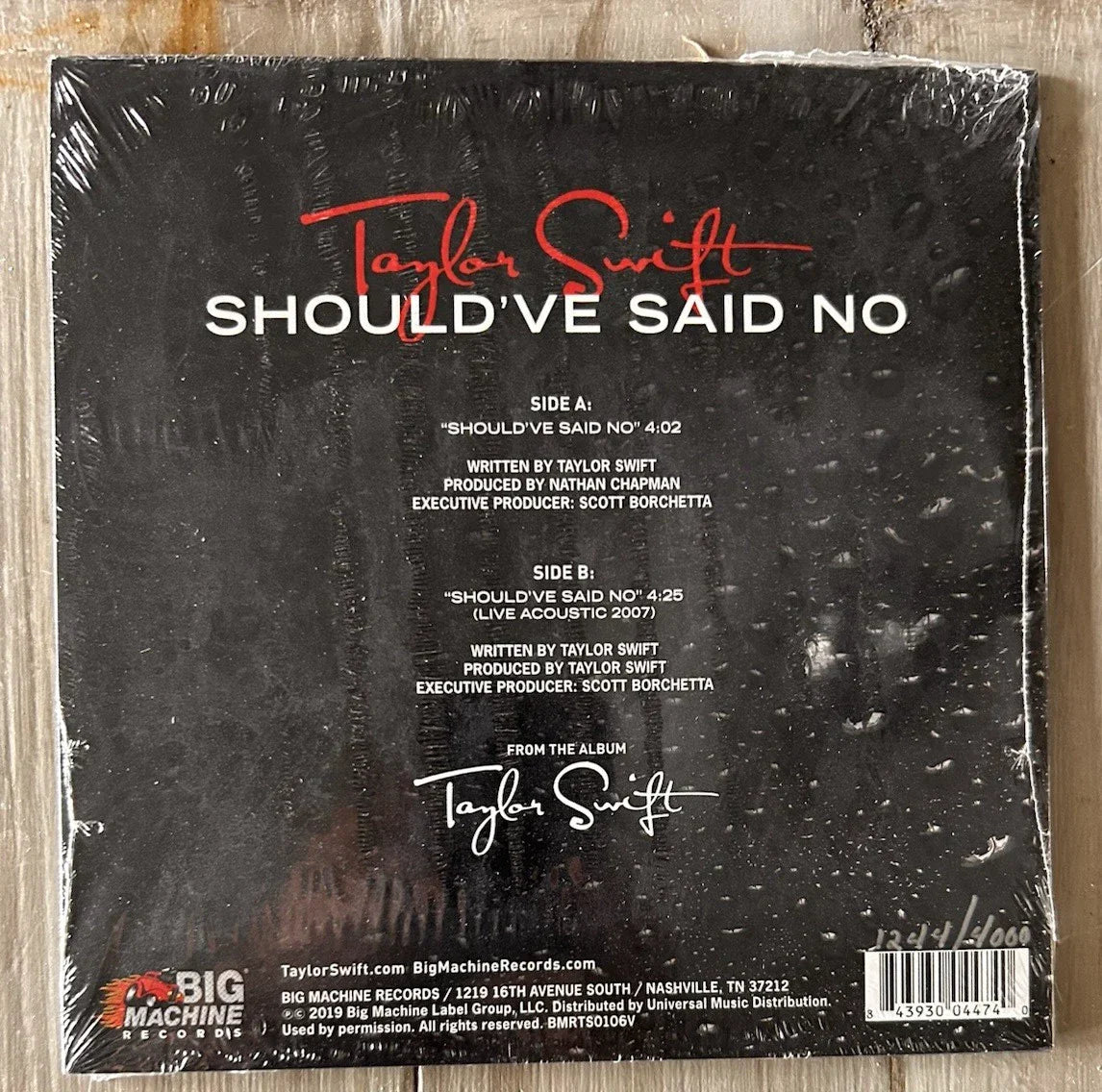 Taylor Swift - Should've Said No (7", Single, Ltd, Num, Whi)