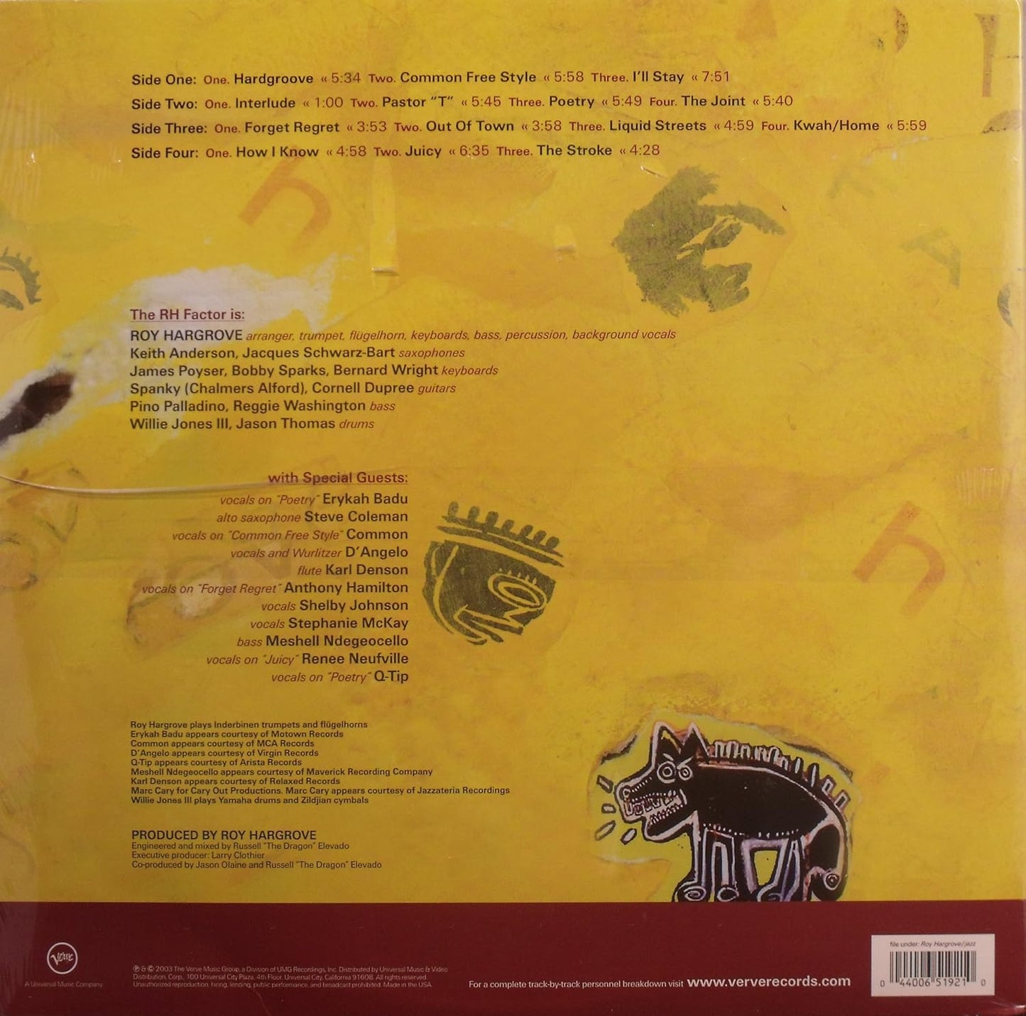 Roy Hargrove Presents The RH Factor - Hard Groove (2xLP, Album)