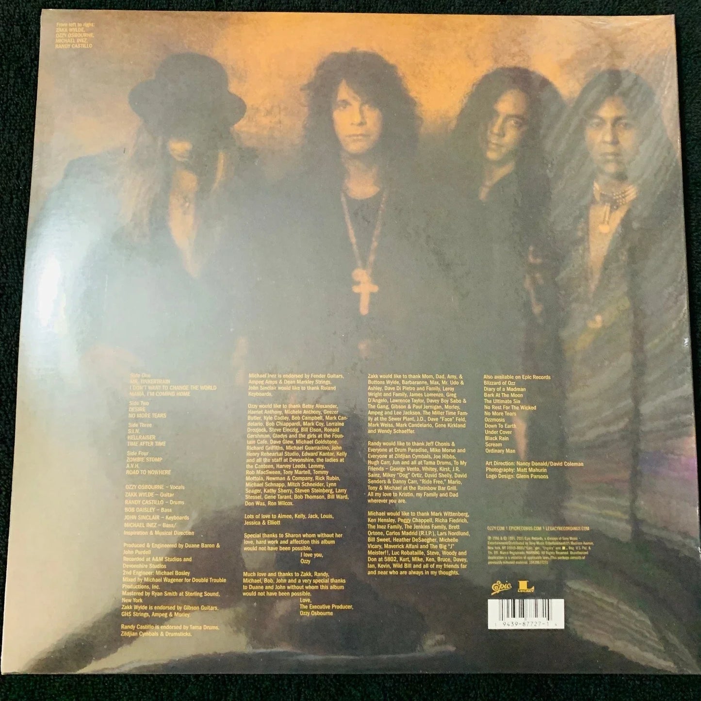 Ozzy Osbourne - No More Tears (2xLP, Album, RE, RM)