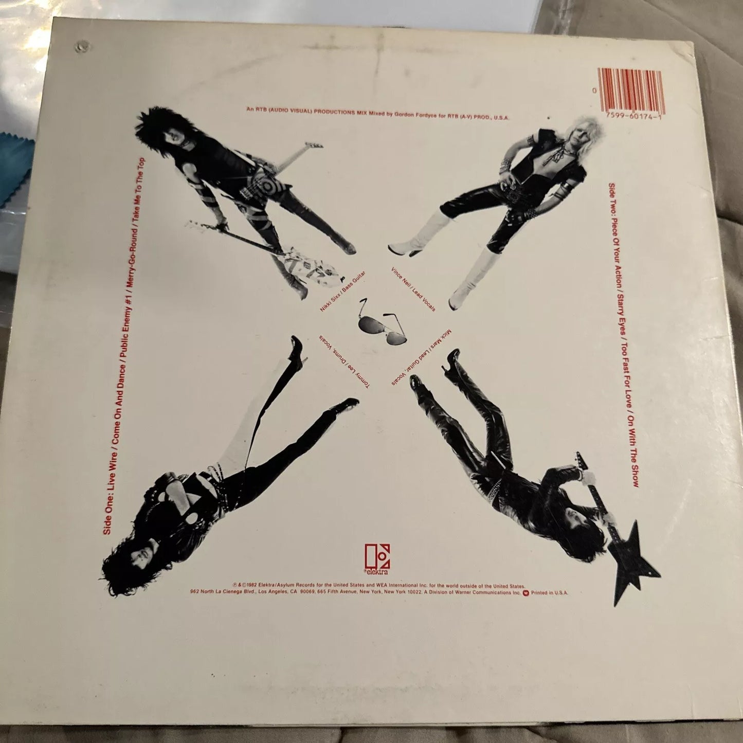 Mötley Crüe - Too Fast For Love (LP, Album, RP, 3rd)