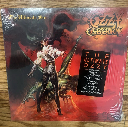 Ozzy Osbourne - The Ultimate Sin (LP, Album, Pit)