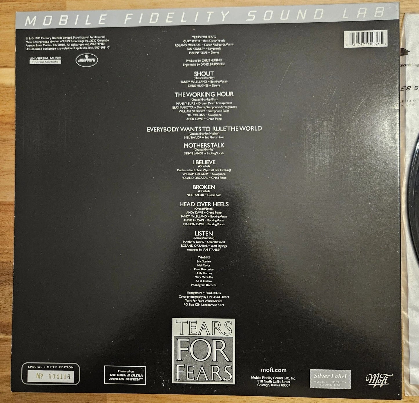 Tears For Fears - Songs From The Big Chair (LP, Album, Ltd, Num, RE, RM, Gat)