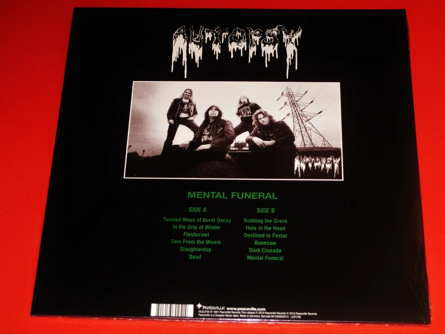 Autopsy (2) - Mental Funeral (LP, Album, Ltd, Gre)