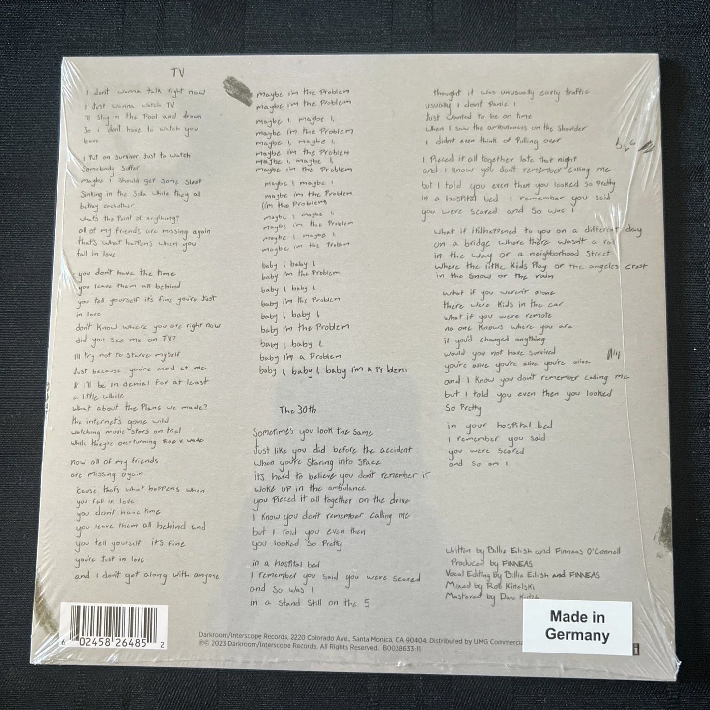 Billie Eilish - Guitar Songs (7, Single, Bioplastic, Ltd, Gre)